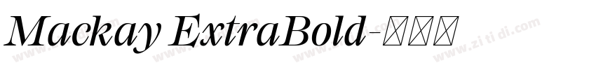 Mackay ExtraBold字体转换